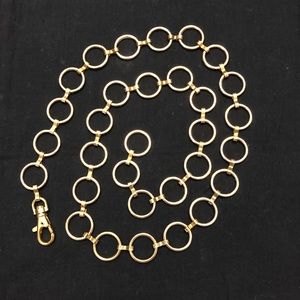 Goldtone circle chain belt
